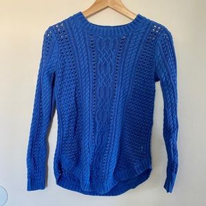 Jean Pierre Royal Blue Cable Knit Sweater